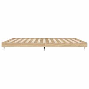 Rám postele bez matrace Dub Sonoma 200x200cm Dřevěné konstrukce - obrázek 7