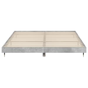Rám postele betonově šedý 200 x 200 cm kompozitní dřevo - obrázek 6