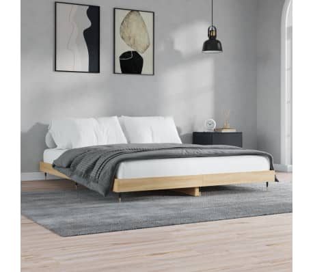 vidaXL Bedframe zonder matras hout sonoma eikenkleurig 140x200 cm