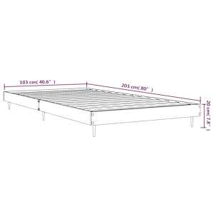 Rám postele bez matrace hnědý dub 100 x 200 cm kompozitní dřevo - obrázek 9