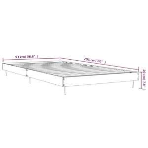 Rám postele bez matrace kouřový dub 90x200 cm kompozitní dřevo - obrázek 9