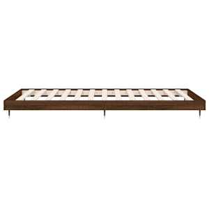 Rám postele bez matrace hnědý dub 90 x 200 cm kompozitní dřevo - obrázek 7