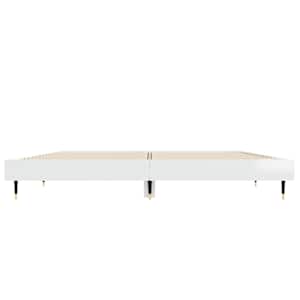 Rám postele bílý s vysokým leskem 140 x 190 cm kompozitní dřevo - obrázek 6