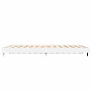 Rám postele bílý s vysokým leskem 140 x 190 cm kompozitní dřevo - obrázek 7