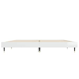 Rám postele bílý s vysokým leskem 135 x 190 cm kompozitní dřevo - obrázek 6