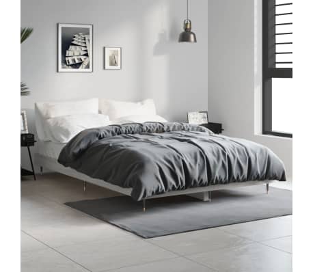 vidaXL Lovos rėmas, pilkos ąžuolo spalvos, 120x190cm, apdirbta mediena