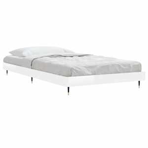 Rám postele bílý s vysokým leskem 90 x 190 cm kompozitní dřevo - obrázek 4