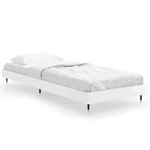 Rám postele bílý s vysokým leskem 75 x 190 cm kompozitní dřevo - obrázek 2