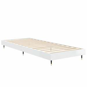 Rám postele bílý s vysokým leskem 75 x 190 cm kompozitní dřevo - obrázek 5