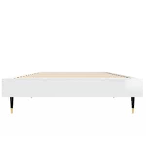 Rám postele bílý s vysokým leskem 75 x 190 cm kompozitní dřevo - obrázek 6