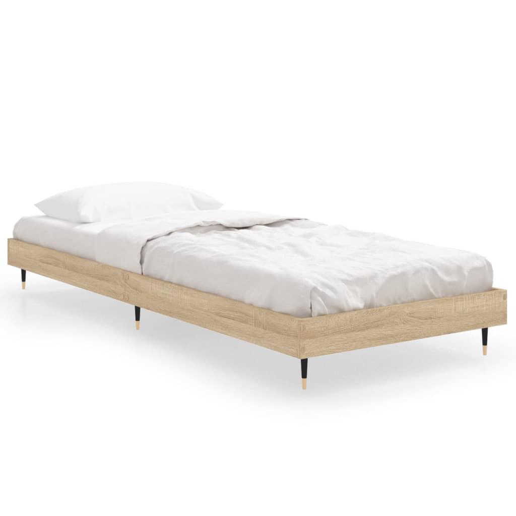 vidaXL Rám postele bez matrace dub sonoma 75 x 190 cm kompozitní dřevo