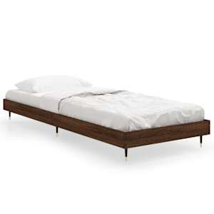 Rám postele bez matrace hnědý dub 75 x 190 cm kompozitní dřevo - obrázek 2
