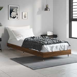Rám postele bez matrace hnědý dub 75 x 190 cm kompozitní dřevo - obrázek 3