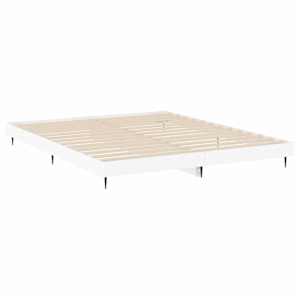 Rám postele bílý 200 x 200 cm kompozitní dřevo - obrázek 5