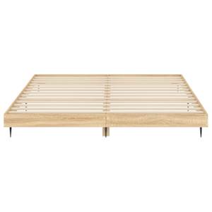 Rám postele bez matrace Dub Sonoma 200x200cm Dřevěné konstrukce - obrázek 6