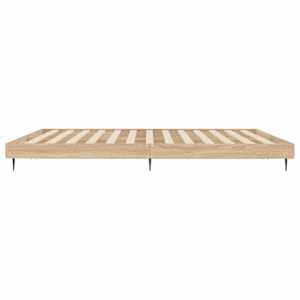 Rám postele bez matrace Dub Sonoma 200x200cm Dřevěné konstrukce - obrázek 7