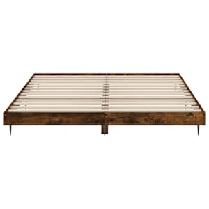 Rám postele bez matrace kouřový dub 200x200 cm kompozitní dřevo - obrázek 6