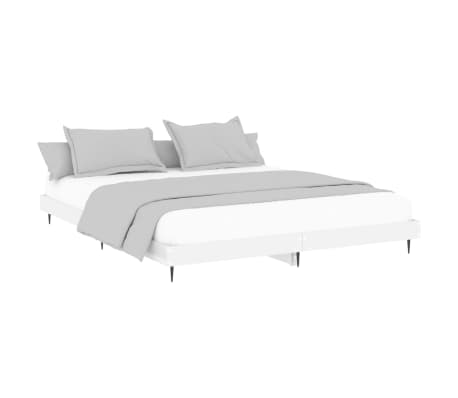 vidaXL Okvir za krevet visoki sjaj bijeli 180x200 cm konstruirano drvo