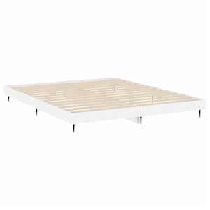 Rám postele bílý s vysokým leskem 160 x 200 cm kompozitní dřevo - obrázek 5