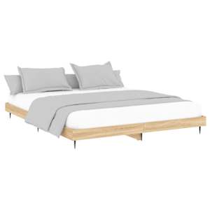 vidaXL Πλαίσιο Κρεβατιού Χωρ. Στρώμα Sonoma Δρυς 160x200 εκ. Επ. Ξύλο