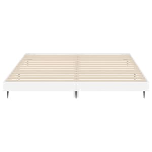 Rám postele bílý s vysokým leskem 150 x 200 cm kompozitní dřevo - obrázek 6