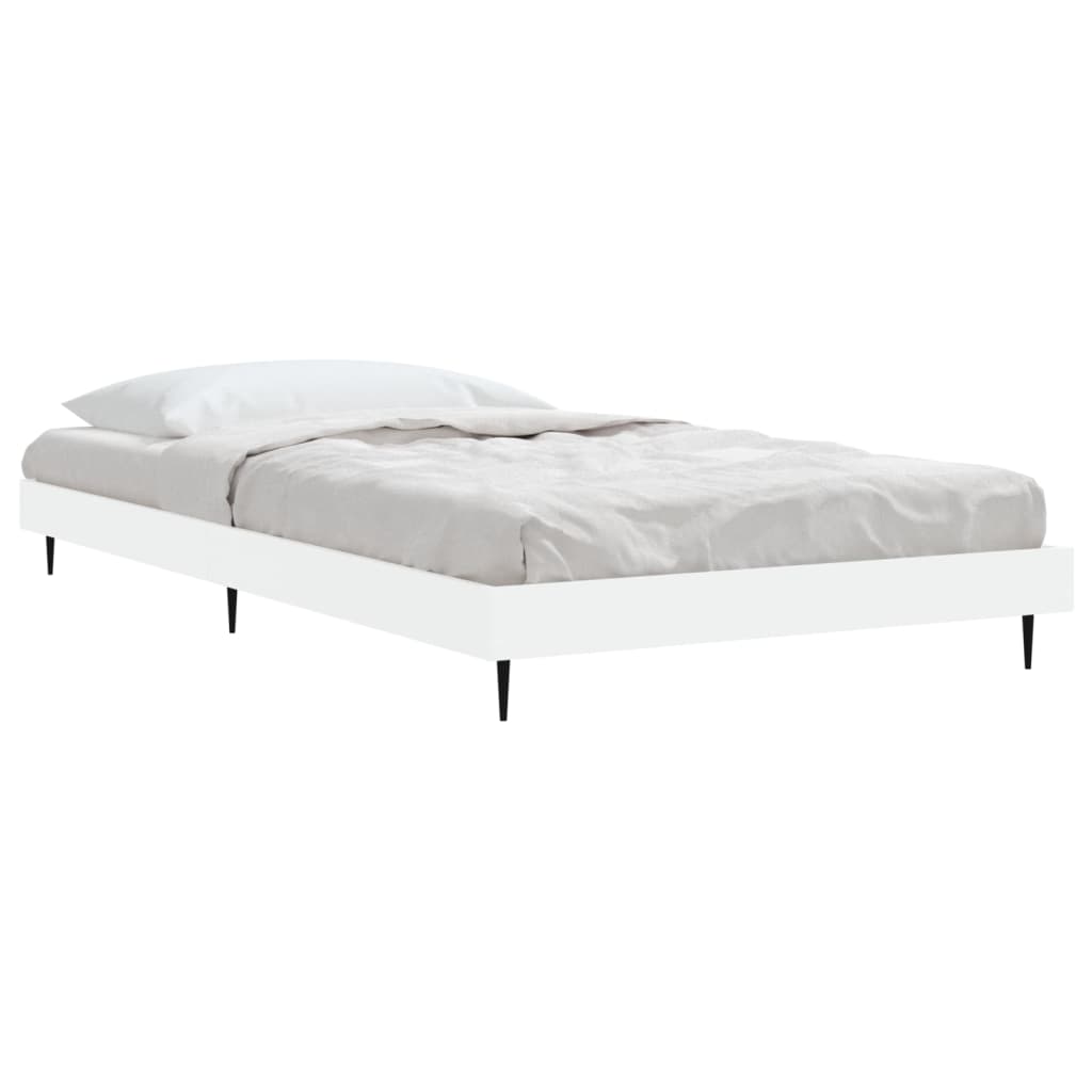 vidaXL Bedframe bewerkt hout wit 100x200 cm afbeelding