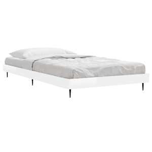 Rám postele bílý s vysokým leskem 100 x 200 cm kompozitní dřevo - obrázek 3