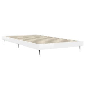 Rám postele bílý s vysokým leskem 100 x 200 cm kompozitní dřevo - obrázek 5