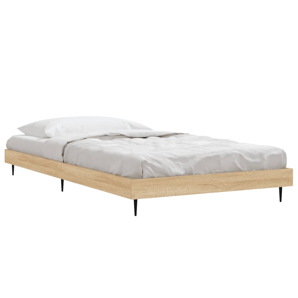 vidaXL Bedframe zonder matras hout sonoma eikenkleurig 100x200 cm afbeelding