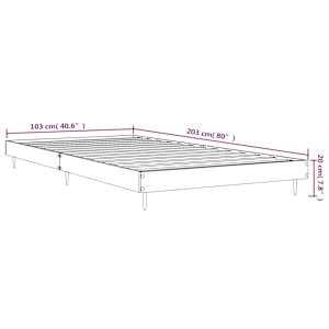 Rám postele betonově šedý 100 x 200 cm kompozitní dřevo - obrázek 9