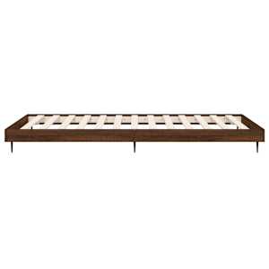 Rám postele bez matrace hnědý dub 100 x 200 cm kompozitní dřevo - obrázek 7