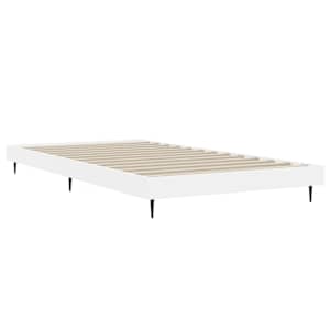 Rám postele bílý 90 x 200 cm kompozitní dřevo - obrázek 5