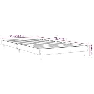 Rám postele černý 90 x 200 cm kompozitní dřevo - obrázek 10