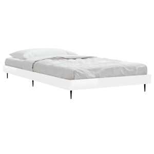 Rám postele bílý s vysokým leskem 90 x 200 cm kompozitní dřevo - obrázek 3