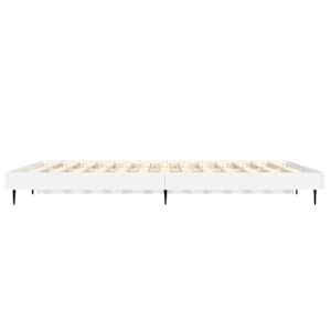 Rám postele bílý s vysokým leskem 140 x 190 cm kompozitní dřevo - obrázek 7