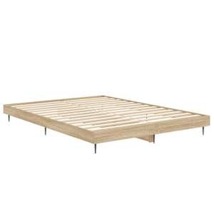 Rám postele bez matrace dub sonoma 140x190 cm kompozitní dřevo - obrázek 5