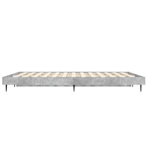 Rám postele betonově šedý 135 x 190 cm kompozitní dřevo - obrázek 7