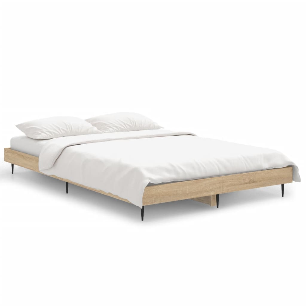 vidaXL Bedframe zonder matras hout sonoma eikenkleurig 120x190 cm, foto 3