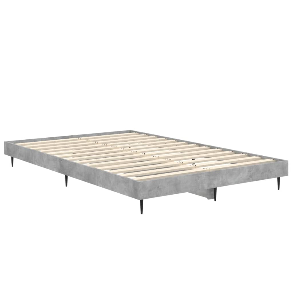 Rám postele betonově šedý 120 x 190 cm kompozitní dřevo