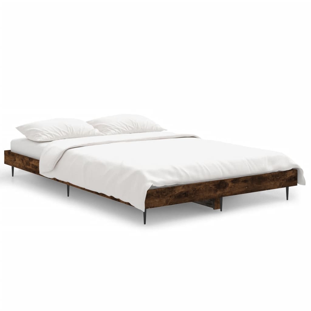Rám postele kouřový dub 120 x 190 cm kompozitní dřevo