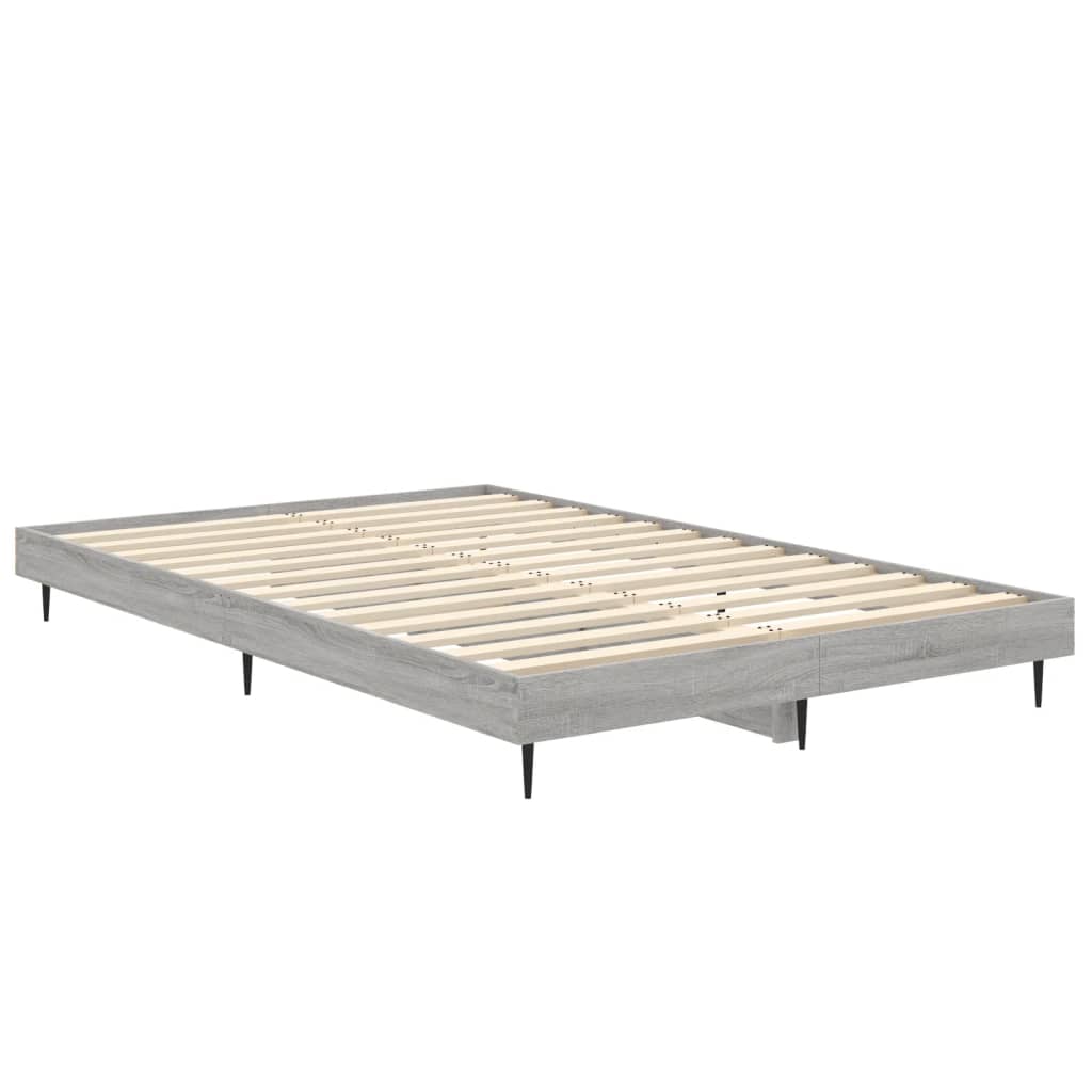 Rám postele šedý sonoma 120 x 190 cm kompozitní dřevo