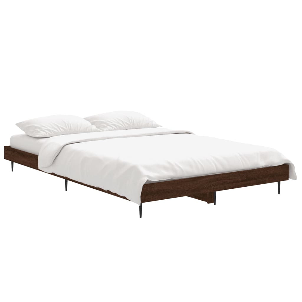 vidaXL Bedframe zonder matras bewerkt hout bruin eikenkleur 120x190 cm afbeelding