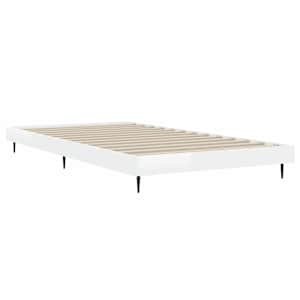 Rám postele bílý s vysokým leskem 90 x 190 cm kompozitní dřevo - obrázek 5