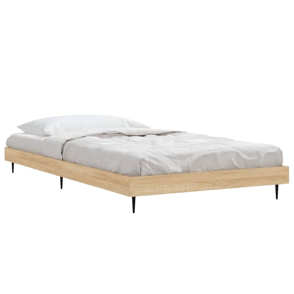 vidaXL Bedframe zonder matras hout sonoma eikenkleurig 90x190 cm, foto 4