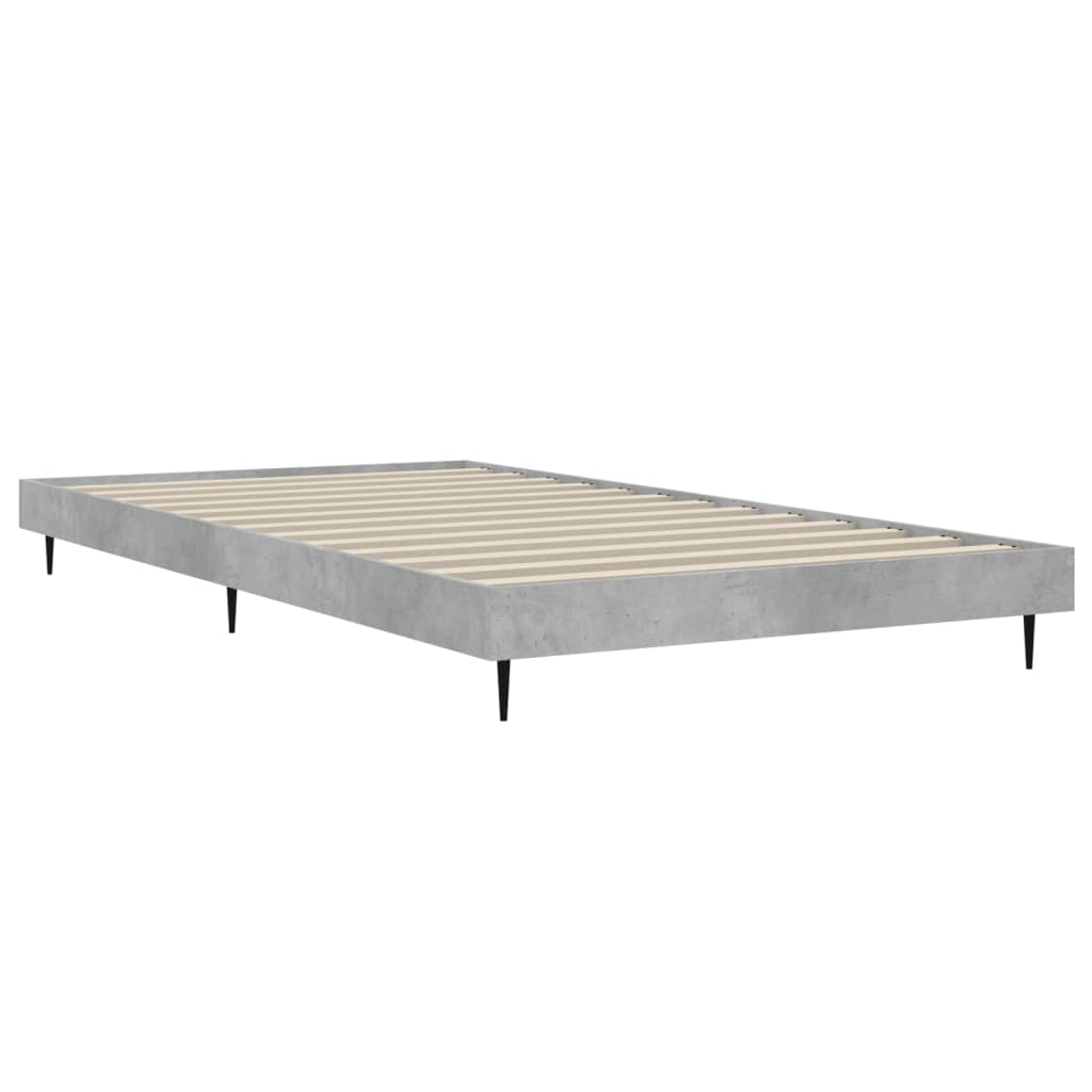 Rám postele betonově šedý 90 x 190 cm kompozitní dřevo