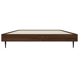 Rám postele bez matrace hnědý dub 90 x 190 cm kompozitní dřevo - obrázek 6