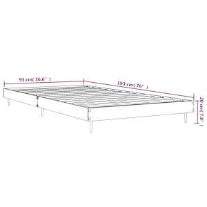 Rám postele bez matrace hnědý dub 90 x 190 cm kompozitní dřevo - obrázek 10