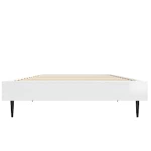 Rám postele bílý s vysokým leskem 75 x 190 cm kompozitní dřevo - obrázek 6