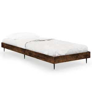 Rám postele bez matrace kouřový dub 75x190 cm kompozitní dřevo - obrázek 2