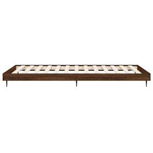 Rám postele bez matrace hnědý dub 75 x 190 cm kompozitní dřevo - obrázek 7